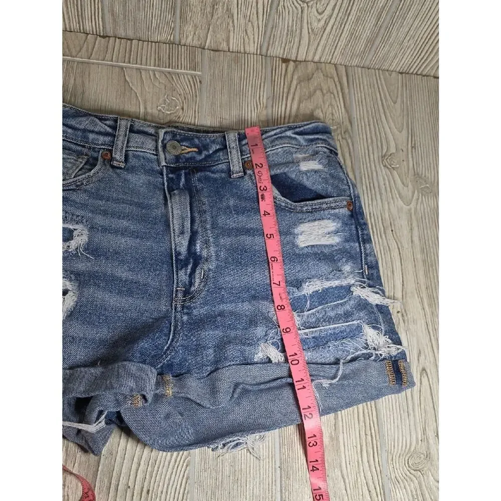 American Eagle Distressed Mom Short Jean Shorts Womens Size 6